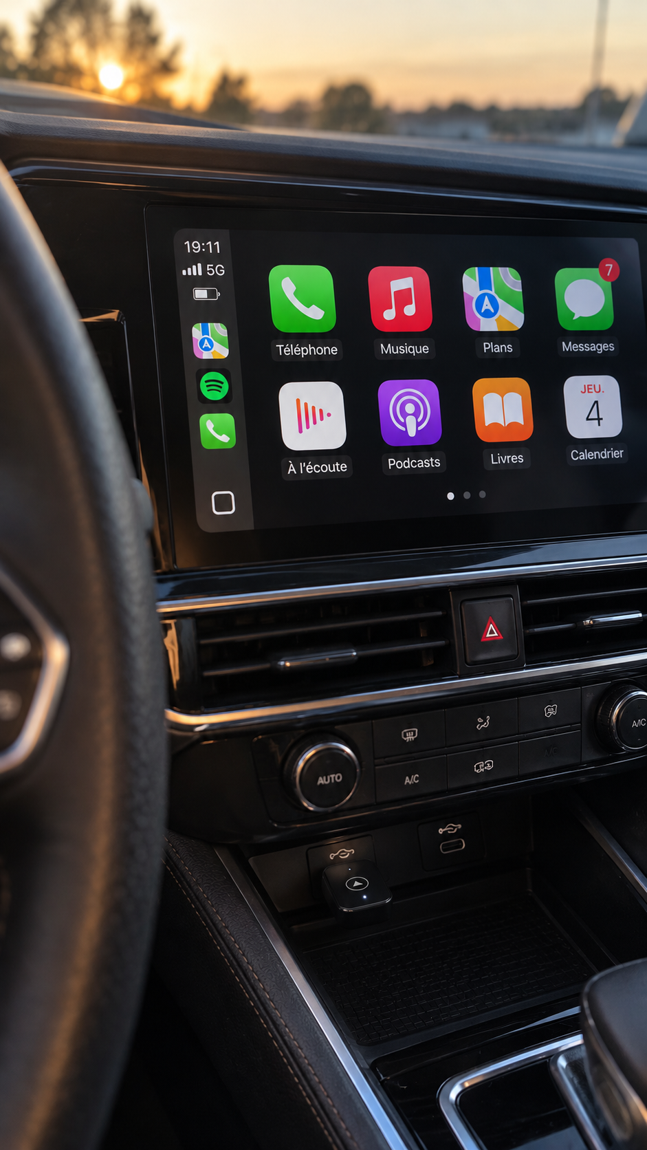 Adaptateur CarPlay & Android Auto sans fil